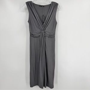 Velvet NWT Cotton Blend Sleeveless V-neck Drape Dress Gray Size S